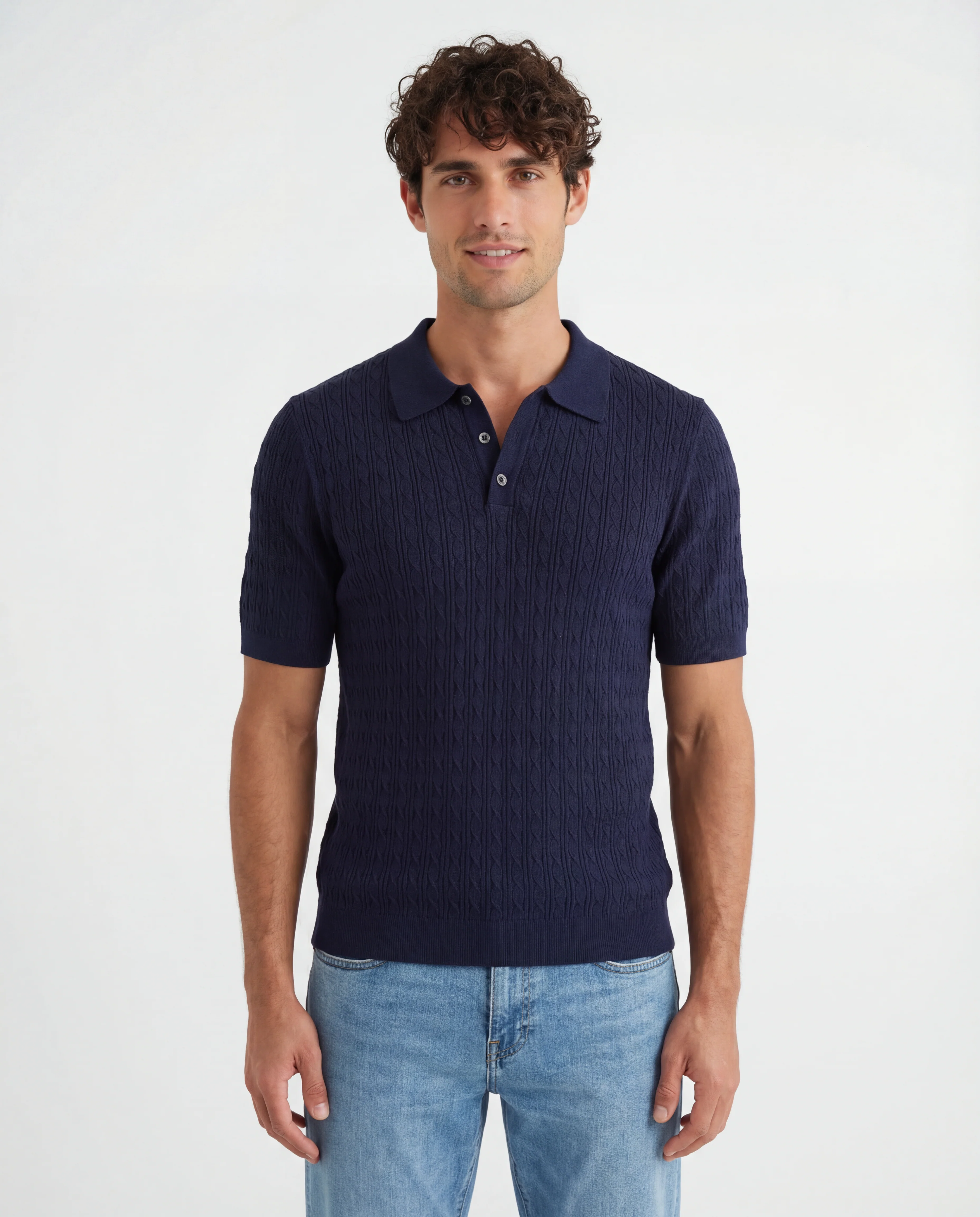 TRNS-550 Short Sleeve Knit Sweater - Image 3