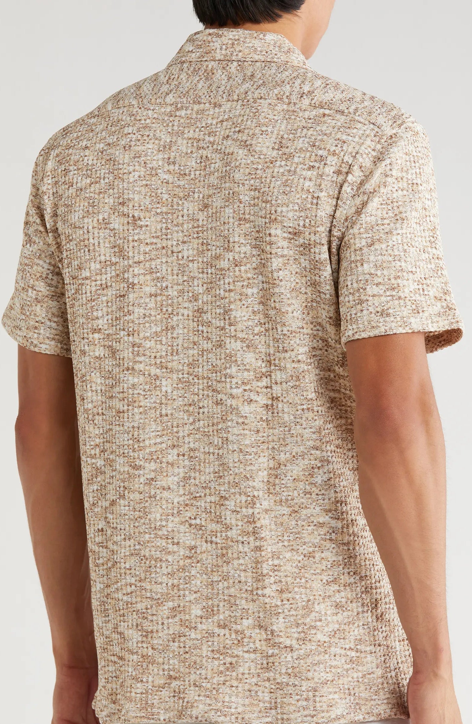 TRSH-215 Mélange Short Sleeve Button-Up Shirt - Image 7