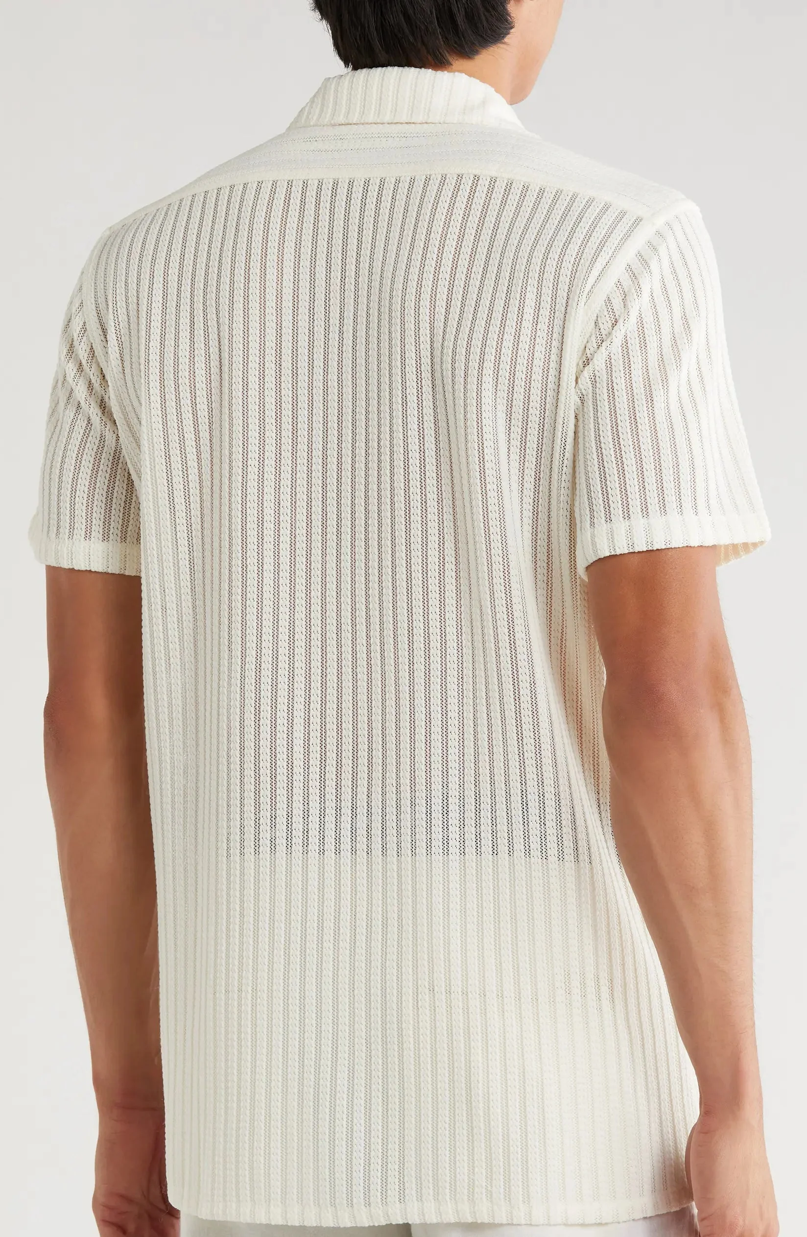 TRSH-216 Textured Stripe Button-Up Shirt - Image 4