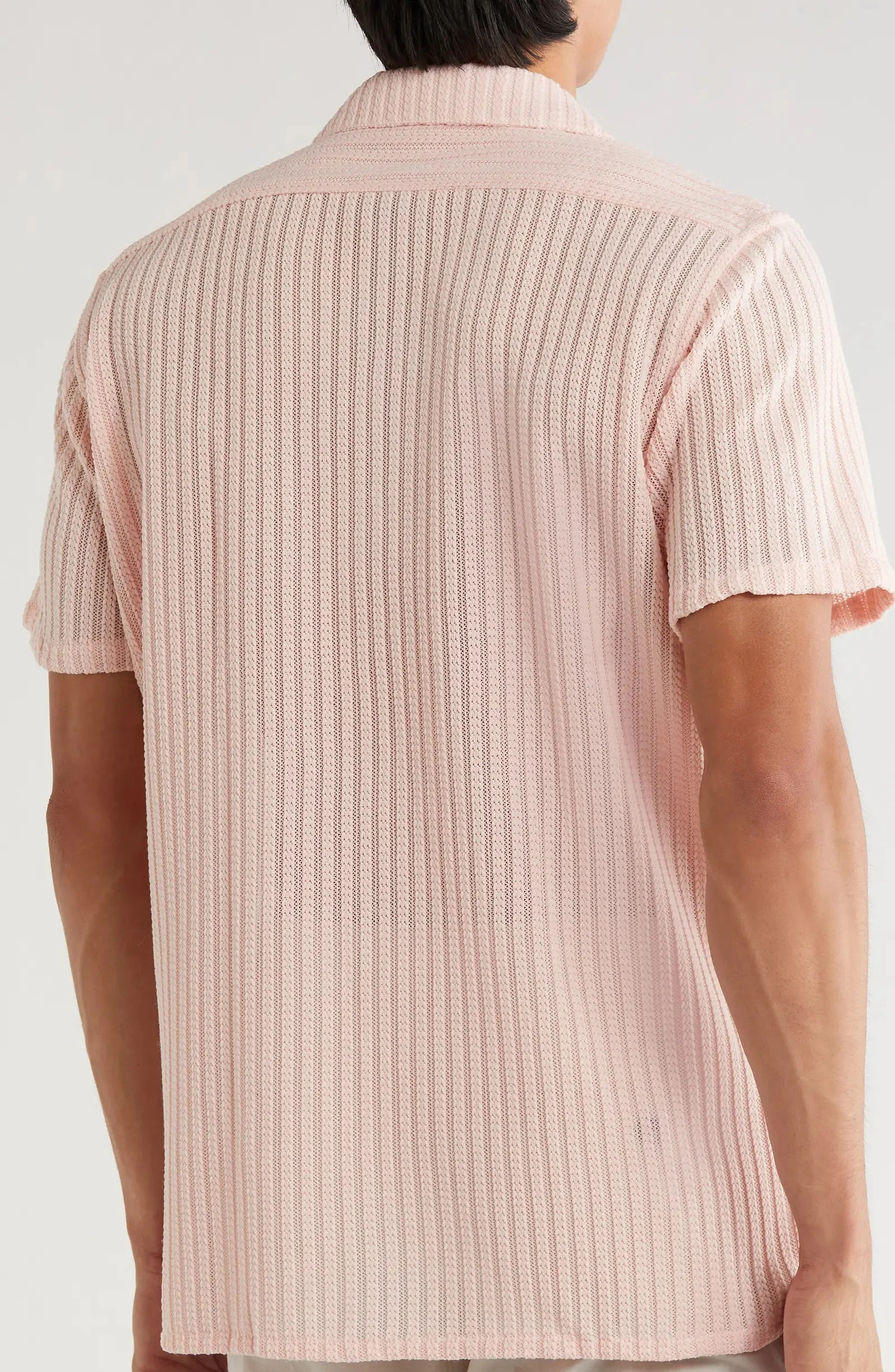 TRSH-216 Textured Stripe Button-Up Shirt - Image 6